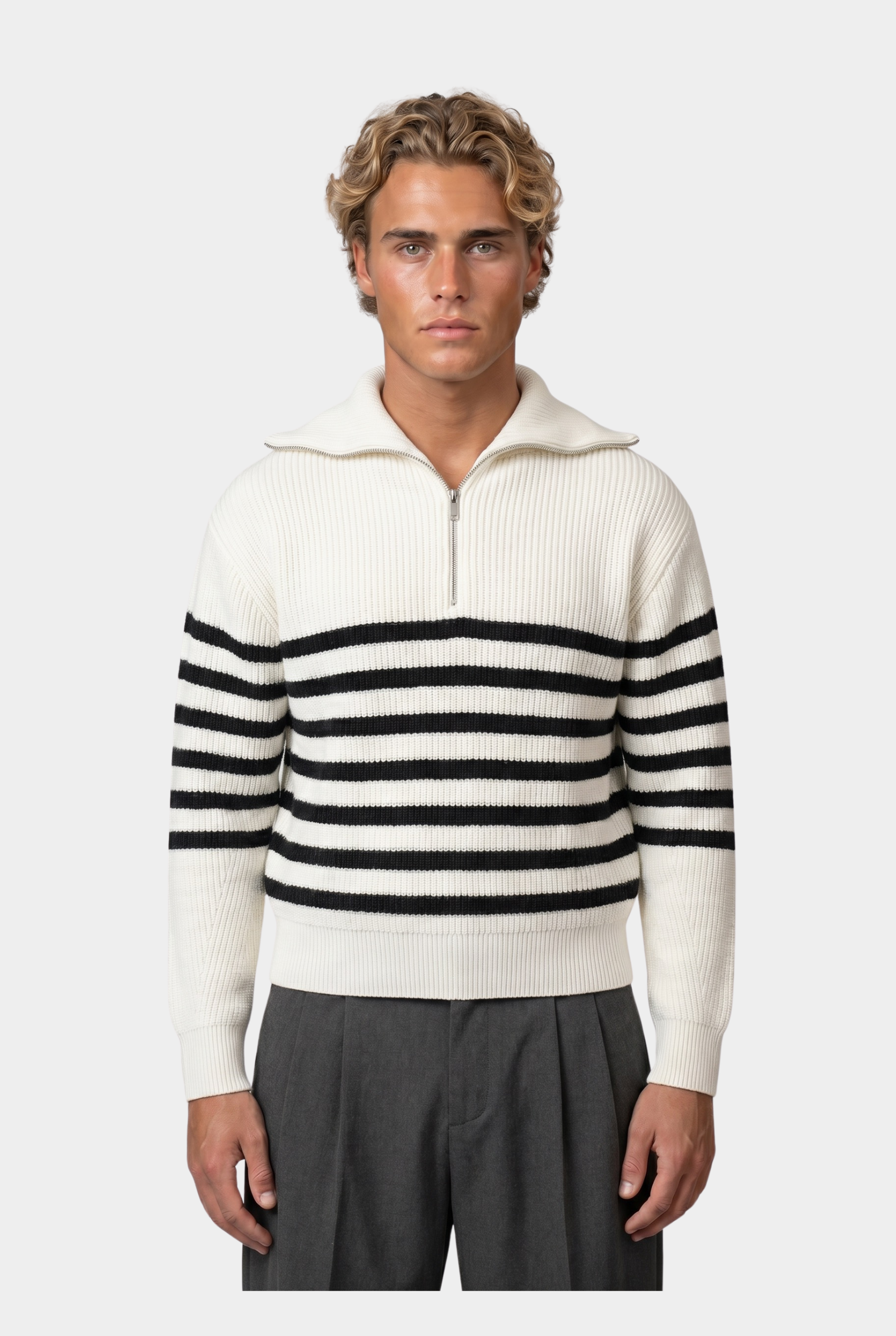 Striped Zip