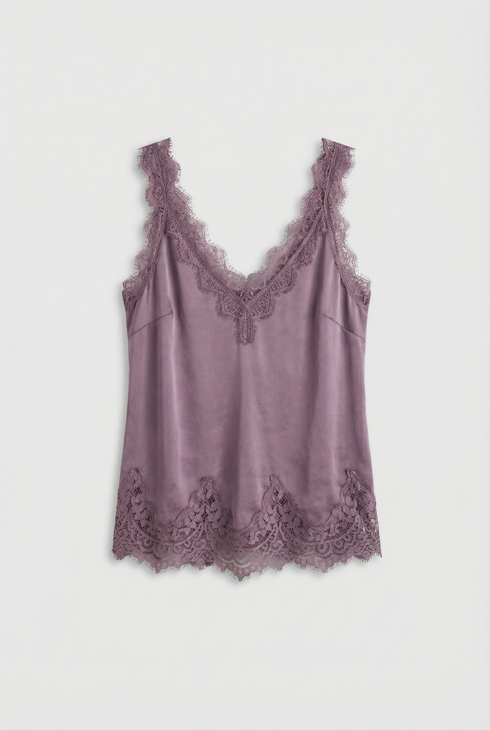 Lace Trim Satin Cami