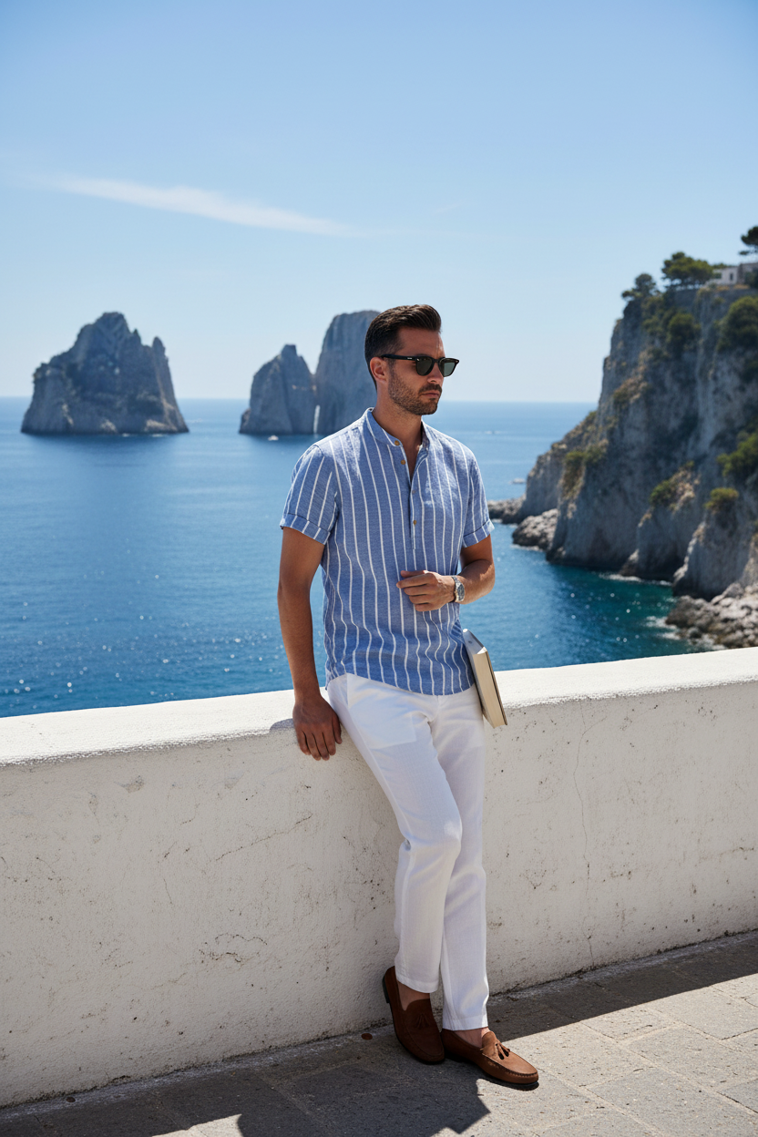 Striped Santorini Shirt